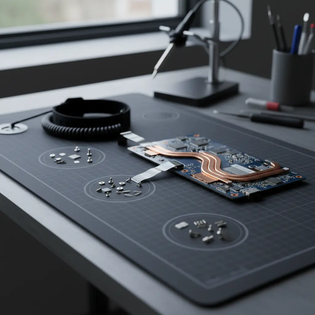 Anti-static magnetic mat