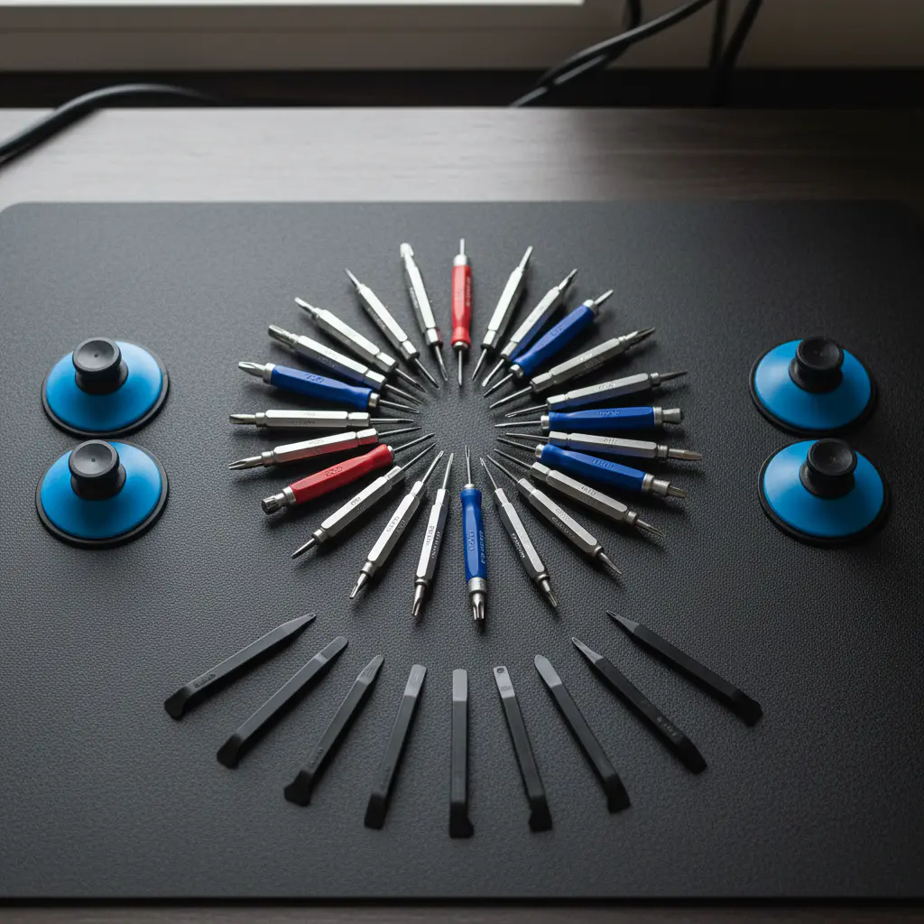 Neat arrangement of screwdrivers and tools