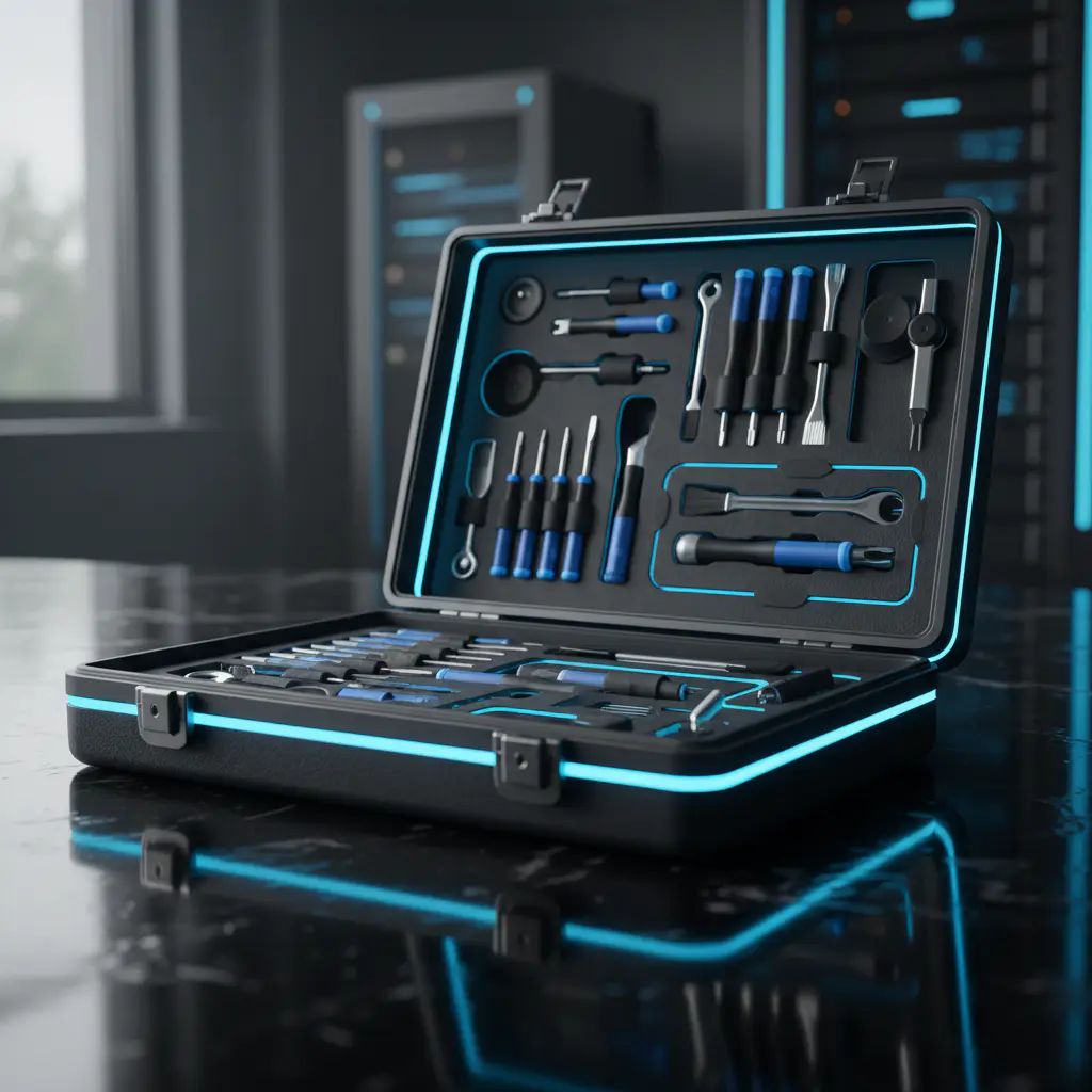 Premium repair toolkit background